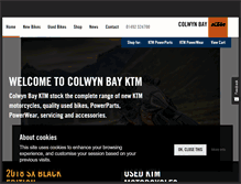 Tablet Screenshot of colwynbayktm.com